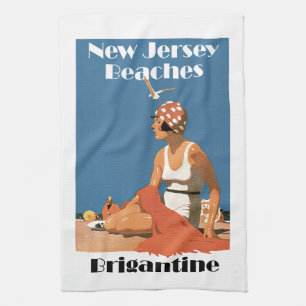 Strände von New Jersey ~Brigantine Geschirrtuch