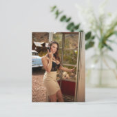 Stranded Beauty auf Route 66 Foto Postkarte (Stehend Vorderseite)