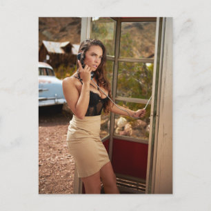 Stranded Beauty auf Route 66 Foto Postkarte