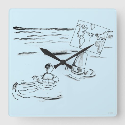 Stranded Quadratische Wanduhr (Vorderseite)