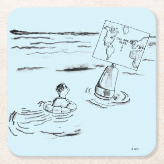 Stranded Rechteckiger Pappuntersetzer