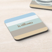 Strandfarbblock Untersetzer mit Kork (Linke Seite)