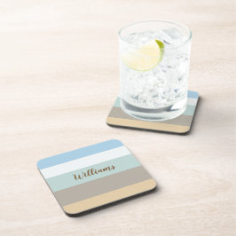 Strandfarbblock Untersetzer mit Kork