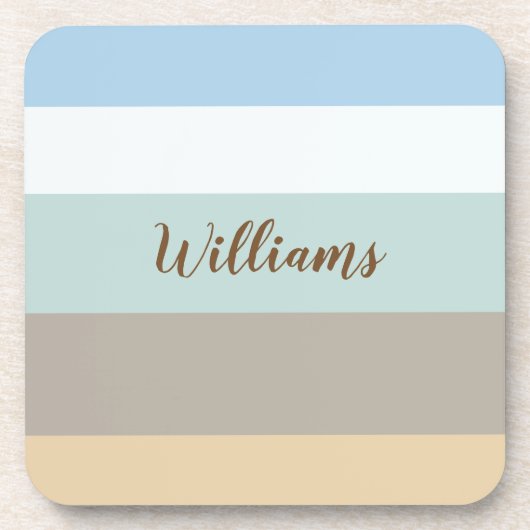 Strandfarbblock Untersetzer mit Kork (Vorderseite)