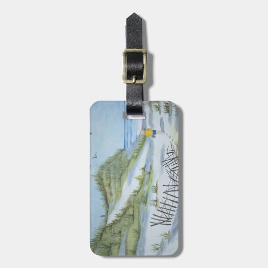 Strandfarbe Gepäckanhänger (Vorderseite vertikal)