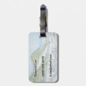 Strandfarbe Gepäckanhänger (Rückseite vertikal)