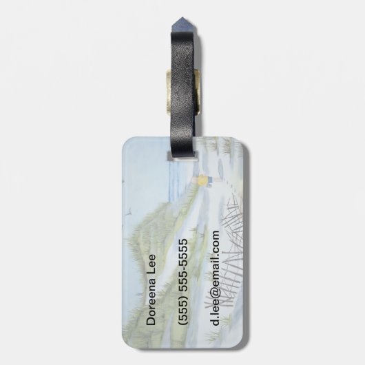 Strandfarbe Gepäckanhänger (Rückseite vertikal)