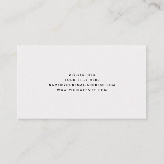 Strandfarbe | Sea Blue, Creme und Brown Visitenkarte (Rückseite)