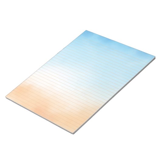 Strandfarbe Uni Ruled Notepad Notizblock (angewinkelt)