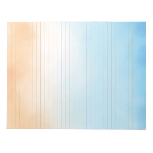 Strandfarbe Uni Ruled Notepad Notizblock (Vorderseite)