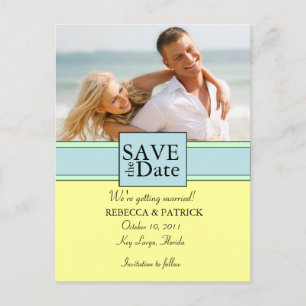 Strandfarben, Foto Save the Date Postkarten