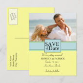 Strandfarben, Foto Save the Date Postkarten (Vorne/Hinten)