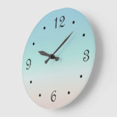 Strandfarben Gradient Minimal Küste Türkis Große Wanduhr (Winkel)