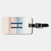Strandfarben-Monogramm Gepäckanhänger (Vorderseite horizontal)