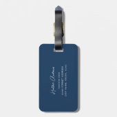 Strandfarben-Monogramm Gepäckanhänger (Rückseite vertikal)