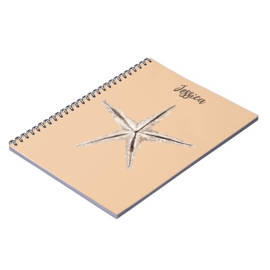Strandfarben-Starfish-Notebook Notizblock (Linke Seite)