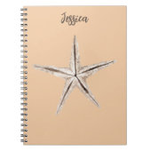 Strandfarben-Starfish-Notebook Notizblock (Vorderseite)