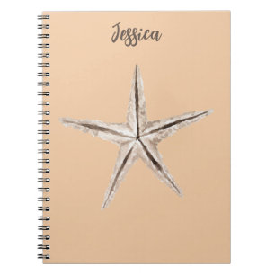 Strandfarben-Starfish-Notebook Notizblock