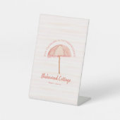 Strandfarben Umbrella Tropical Vacation Zuhause Sockelschild (Vorderseite)