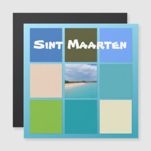 Strandfarben von St. Maarten Magnetkarte
