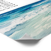 Strandfarben-Wetterkarte für tropischen Strand Poster (Ecke)