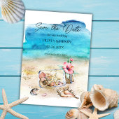 Strandfarbene Hochzeit von Seashells Save The Date