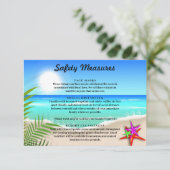 Strandfarbene Starfish-Sicherheitsmaßnahmen Begleitkarte (Stehend Vorderseite)