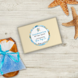 Strandfarbene Strandseife Runder Aufkleber