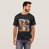 Strandfarbener Papagei T-Shirt (Vorne ganz)