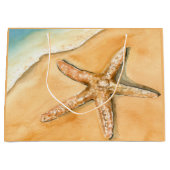 Strandfarbener Starfish Große Geschenktüte (Vorderseite)