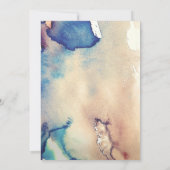 Strandfarbenes Strandlicht-Brautparty Einladung (Rückseite)