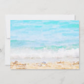 Strandfarbenhochzeit Einladung (Rückseite)