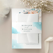 Strandfarbenhochzeit Einladungsbanderole