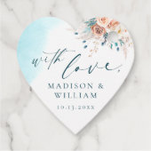 Strandfarbenhochzeit Geschenkanhänger (Rückseite)