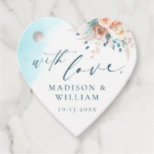 Strandfarbenhochzeit Geschenkanhänger (Vorderseite)