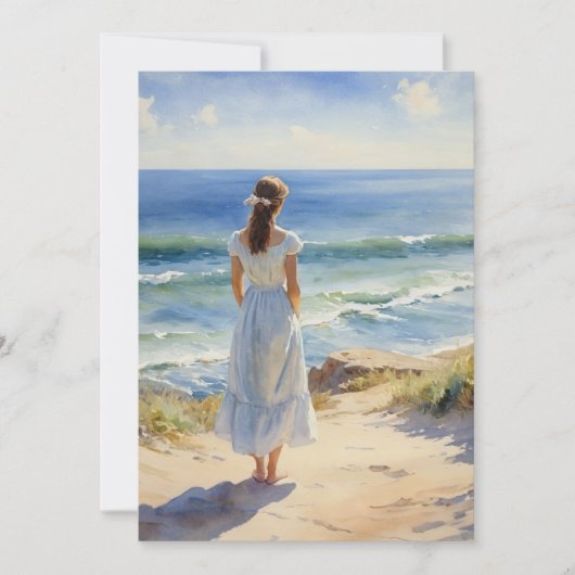 Strandfarbenstudie C Feiertagskarte (Vorderseite)