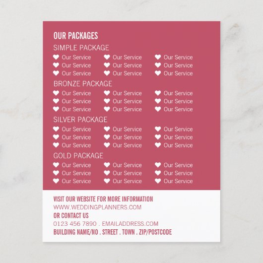 Strandfeier, Hochzeitsveranstaltung - Werbung Flyer (Hinten)