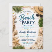 Strandfeierparty Einladung (Vorderseite)