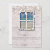 Strandfenster Elegante Küstenhochzeit Einladung (Rückseite)