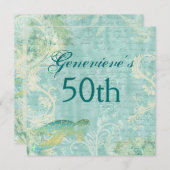 Strandfeste, tropische Geburtstagsparty CUSTOM Einladung (Vorne/Hinten)