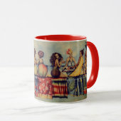 Strandfeuer auf Badetücher niedliche lustige Illus Tasse (VorderseiteRechts)