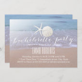 Strandfisch und Sand Dollar Junggeselinnen-Abschie Einladung (Vorne/Hinten)