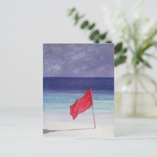 Strandflagge - Sturmwarnung 1985 Postkarte (Stehend Vorderseite)