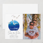 Strandfoto Küstenhochzeit Save The Date (Vorne/Hinten)