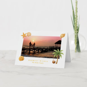 Strandfoto mit Weihnachtsgrüßen Modernes Weihnacht