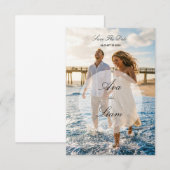 Strandfoto Save The Date Karte (Vorne/Hinten)