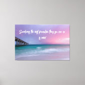 Strandfotografie-Dekoration mit Reiseangebot Leinwanddruck (Vorderseite)