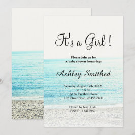 Strandfotografie tropische moderne Mädchendusche Einladung