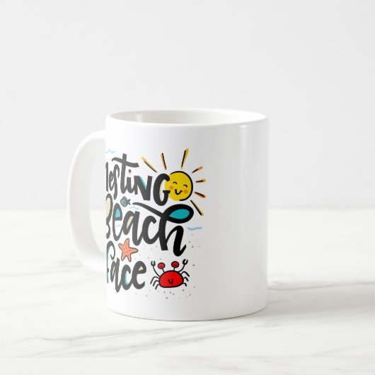 Strandfrische Kaffeetasse (Vorderseite Links)