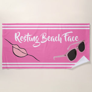 Strandfrische Strandtuch in rosa Farbe